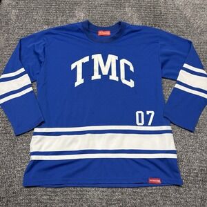 The Marathon Clothing TMC Hockey Jersey Size XL Blue & White Nipsey Hussle